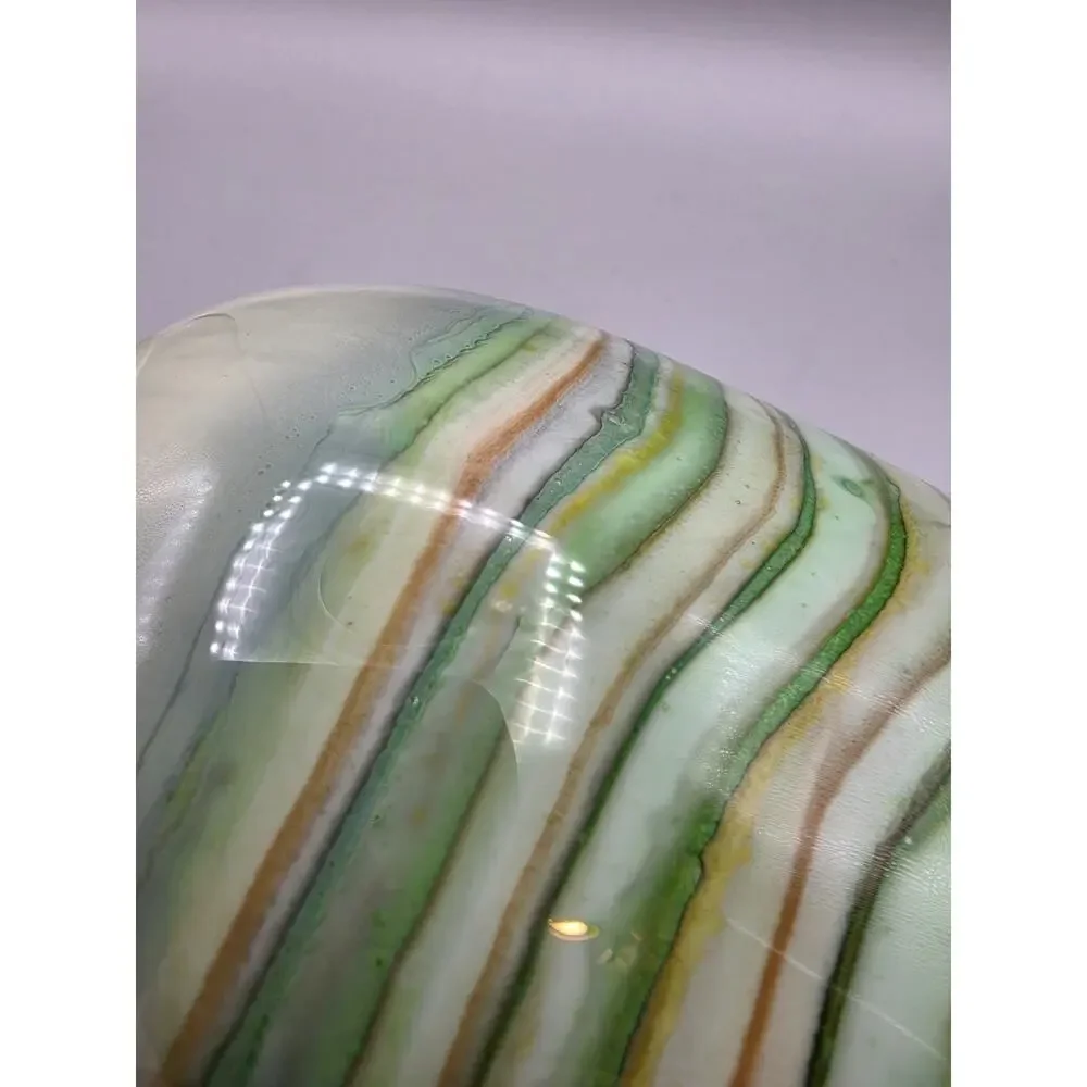 Vintage Nourot Early Art Glass Vase Cased Glass Signed Dated 1979 Green